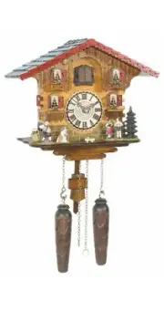 Quartz Cuckoo Clock Swiss house with music TU 449 QM HZZG NEW