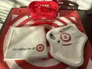 Mini Target Shopping Basket Paper Plate Napkin Set Bullseye Logo Spritz Party