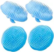 FONDOTIN 4Pcs Scalp Massage Brush Deep Cleaning Hair Shower Scrubber for Dandruff Promotes Design for All Hair Random Colors