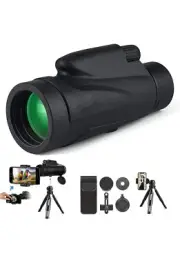12X50 Monocular High Power Bak4 FMC Lens with Tripod Mobile Holder Waterproof