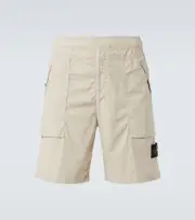 [Stone Island] Stone Island Compass cotton-blend cargo shorts 33 beige