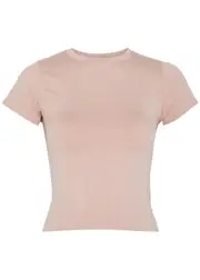 PRISM2 Sapient Ribbed Stretch-jersey T-shirt - Light Pink - One Size ONE SIZE