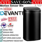 58L Motion Sensor Rubbish Bin Black Kitchen Automatic Touchles Garbage Trash Can