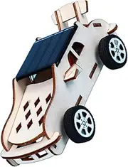 BRIGHTFUFU Wooden DIY Solar Car Toys for Kids Educational Toys Kids Plaything Assembled Models Children's Educational