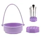 3 in 1 Makeup Brush Drying Rack Hangable Drying Shelf Cleaning Tool Organizer