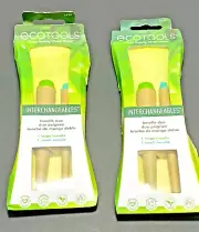 NEW 2 EcoTools Interchangeables Makeup Brush Handle Duo 1 Large 1 Small each New