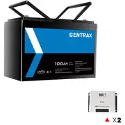 Gentrax 12V 100Ah Lithium Battery + 2* SRNE 20A MPPT Solar Charge Controller