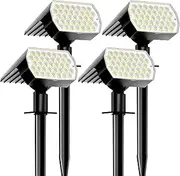 Solar Spot Lights Outdoor Waterproof, 3 Modes Landscape Spotlights, Dusk to Dawn Solar Powered Flood Wall Lights for Outside, Solar Garden Lights for Yard Porch (4PACK)
