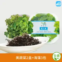在飛比找momo購物網優惠-【NICE GREEn 美蔬菜】美蔬菜2入+海藻3包(生菜 