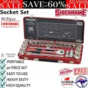 New Sidchrome 40pce 1/2” Drive Metric & Imperial Socket Set Mechanic Tool Kit AU