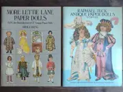 Vintage LOT of 2 RAPHAEL TUCK and LETTIE LANE PAPER DOLLS Doll BOOKS Book UNCUT