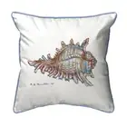 Betsy Drake Conch Shell Extra Large 22 X 22 Indoor Outdoor White Pillow