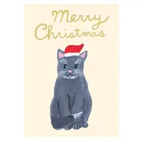 在飛比找誠品線上優惠-日本 Greeting Life 聖誕貓咪迷你禮物卡/ 俄羅