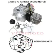 125cc Reverse Semi Auto Engine Motor+ Wiring Kit for Go Kart Sunl ATV Quad Buggy