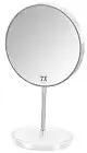 1x/7x Magnifying Makeup Mirror with Stand, Magnified 6" Double Sided White