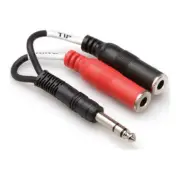 Hosa Y Cable 1/4" TRS to Dual 1/4" TSF 6"
