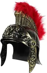 Operitacx Knight Helmet Medieval Armour King Spartan Roman Helmet Medieval Knight Soldier Warrior Costume Helmet Hat with Face Mask for Cosplay