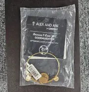 NWT Alex and Ani Because I Love You Goddaughter Gold Charm Bangle Bracelet USA