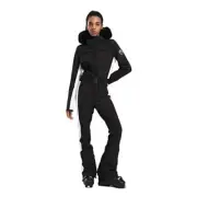 Women Ski Suit One Piece Snowsuit Snowboard Slim Insulated Medium Black