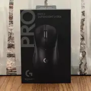 Logitech G PRO X Superlight 2 DEX Lightspeed Wireless Gaming Mouse (Black) NIB!
