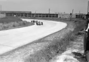 Hans Stuck, Auto Union B, leads Luigi Fagioli, Mercedes-Benz W25A 1935 Old Photo