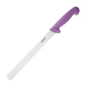 Serrated Slicer Knife Purple 248mm - Purple for Allergens Hygiplas Kitchen Chef