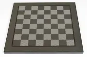 Dal Rossi Italy 18" Carbon Fiber Finish Chess Board - FREE DELIVERY