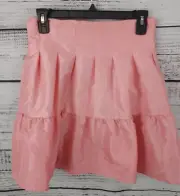 Topshop Skirt Taffeta Lantern Pleated Skirt 8 Light Pink Mini Skirt Women's NEW