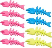 GRIRIW 1 Set 9 Pcs Fish Bone Toy Chewing Toy Teething Toy Pet Chew Toys Dog Squeaky Toy Biting Toy for Pet Chew Toys for Dogs Cat Molar Toy Dog Biting Toy Dog Toys Dog Bite TPR Clean