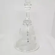 Avon Hummingbird Bell 24% Lead Crystal Hand Cut Nib