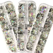 Silver Holographic Sequins Tray