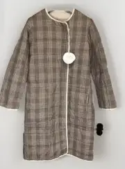 SEE By CHLOE Reversible Quilted Coat 38/S-M Padded Full Zip Collarless RRP £590