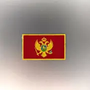 Montenegro Flag Patch — Iron On Badge Embroidered Motif — Montenegran World Mini