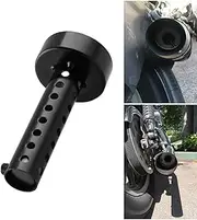 Baceyong 60 mm Silencer Pipe, 1PC Universal Motorcycle Exhaust Silencer DB Killer Short Muffler, Black