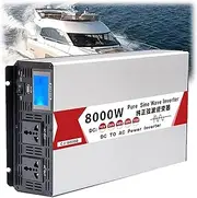 Pure Sine Wave Power Inverters 4000W 12V/24V/48V/60V/72V DC to AC 110V/220V Peak Power 8000W with LED Display AC Terminal Blocks Power Inverter for Truck RV Car Off-Grid,48V to 110V