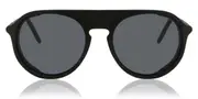 Vuarnet VL1709 ICE ROUND Polarized 0001 622 Men's Sunglasses Black Size 51