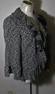 Women's CYNTHIA ROWLEY Black Button Jacket Size L NWT
