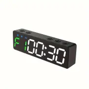 NNETM Rechargeable Gym Timer with 8 Fat Burning Training Modes(Black)