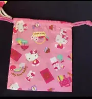 Hello Kitty Pink Drawstring Bag Sanrio 2012