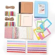 GYB 65 Pockets Mini Photo Ablum Accessories Kit, Compatible with fujif inst Mini Photo Accessories, 7 In 1 Films Photo Frame Set|Hanging Paper Frame|Wall Decoration Photos
