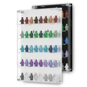 Display Case Box Acrylic Minifigure Wall Mount Storage Shelves With White