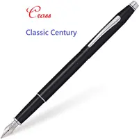 在飛比找蝦皮購物優惠-CROSS Classic 世紀黑桿白夾鋼筆 附吸墨器/墨水