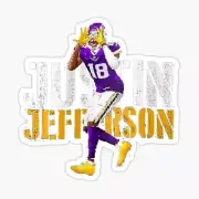 Justin Jefferson Vinyl 3" Die Cut Sticker