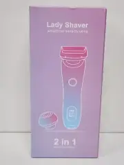 NEW: LADY SHAVER - 2 IN 1 PORTABLE ELECTRIC RECHARGEABLE WET & DRY - PINK SHAVER