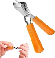 Slanted Nail Clippers - Women Fingernail Trimmer,Anti-Splash Large Slanted Finger and Toe Nails Clippers with Non-slip Hold