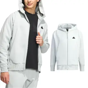 adidas 愛迪達 外套 ZNE COLD.RDY Jacket 男款 灰 黑 連帽外套 拉鍊口袋 保暖 IQ1378