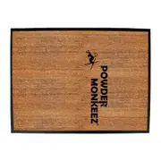 Powder Monkeez Vertical Logo - Funny Novelty Doormat Man Cave Floor mat