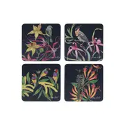 Set of 4 Maxwell & Williams Eloise Short Lyric Cork Back Coasters - 10.5cm