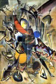 Wassily Kandinsky Art Colorful Ceramic Mural Backsplash Bath Tile #681