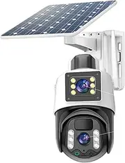 8MP 4K CCTV Solar Cell Outdoor 4G SIM Card PTZ IP Camera CCTV Security Camera Internal Battery(4G Camera 32GB)